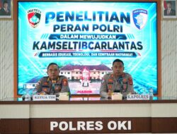Polres OKI Jadi Lokasi Penelitian Puslitbang Polri, Kamseltibcarlantas Berbasis Teknologi Dikaji