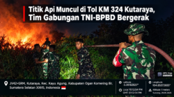 Titik Api Muncul di Tol KM 324 Kutaraya, Tim Gabungan TNI-BPBD Bergerak
