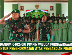 Dandim 0402/OKI Pimpin Wisuda Purnawirawan, Bentuk Penghormatan atas Pengabdian Prajurit