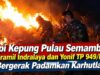 Api Kepung Pulau Semambu, Koramil Indralaya dan Yonif TP 949/DR Bergerak