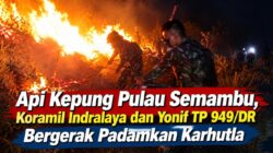 Api Kepung Pulau Semambu, Koramil Indralaya dan Yonif TP 949/DR Bergerak
