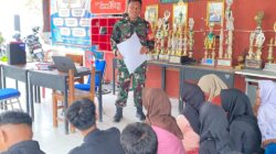 Babinsa Koramil 01/Tambun Sosialisasikan Penerimaan Prajurit TNI kepada Siswa SMK