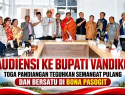 Audiensi ke Bupati Vandiko, Toga Pandiangan Teguhkan Semangat Pulang dan Bersatu di Bona Pasogit