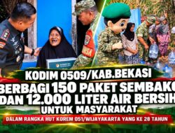 Sambut HUT ke-28 Korem 051/Wijayakarta, Kodim 0509 Bekasi Gelar Bakti Sosial di Jayamulya