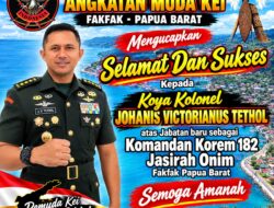 AMKEI Fakfak Harapkan Danrem 182/JO yang Baru Perkuat Kedekatan TNI dan Masyarakat