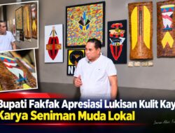 Bupati Fakfak Apresiasi Lukisan Kulit Kayu Karya Seniman Muda Lokal