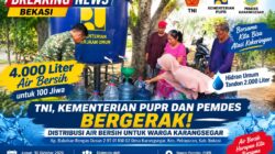 Warga Karangsegar Kesulitan Air Bersih, TNI dan PUPR Bergerak Kirim Bantuan