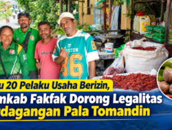 Baru 20 Pelaku Usaha Berizin, Pemkab Fakfak Dorong Legalitas Perdagangan Pala Tomandin