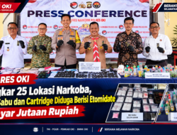 Polres OKI Bongkar 25 Lokasi Narkoba, Kurir Sabu dan Cartridge Diduga Berisi Etomidate Dibayar Jutaan Rupiah
