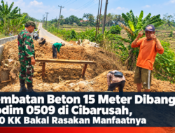 Jembatan Beton 15 Meter Dibangun Kodim 0509 di Cibarusah, 200 KK Bakal Rasakan Manfaatnya