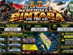 Penerimaan Bintara PK TNI AD Gelombang I TA 2027 Dibuka, Gratis Tanpa Dipungut Biaya